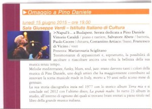 Locandina omaggio a Pino Daniele